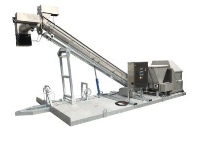 MCR Stainless steel mobile container filler